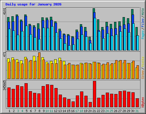 Daily usage for January 2026