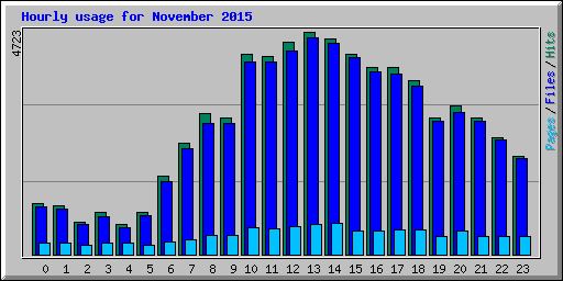 Hourly usage for November 2015