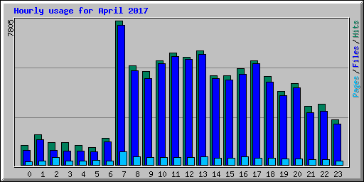 Hourly usage for April 2017