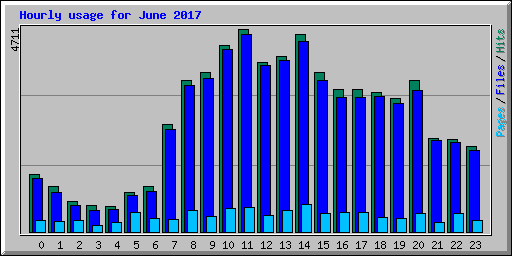 Hourly usage for June 2017