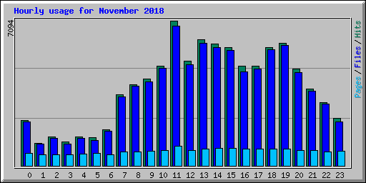Hourly usage for November 2018