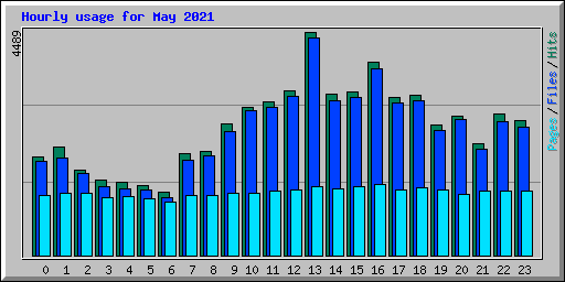 Hourly usage for May 2021