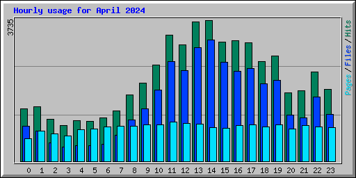 Hourly usage for April 2024