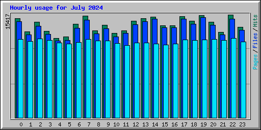 Hourly usage for July 2024