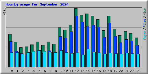 Hourly usage for September 2024