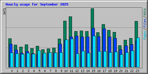 Hourly usage for September 2025